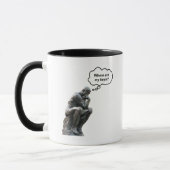 Mug Statue de penseur drôle de Rodin - Où sont mes clé (Gauche)