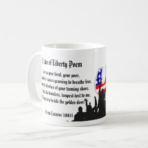 Mug Statue de poème de liberté, une nation des