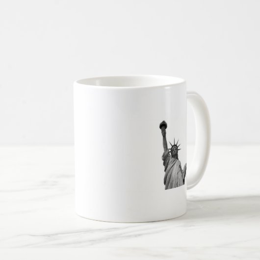 Mug Statue noire et blanche de la Liberté (Devant droit)