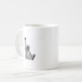 Mug Statue noire et blanche de la Liberté (Devant gauche)