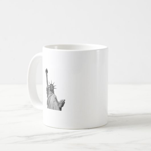 Mug Statue noire et blanche de la Liberté (Devant gauche)