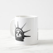 Mug Statue noire et blanche de la Liberté (Devant gauche)