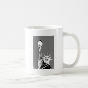 Mug Statue noire et blanche de Liberty New York City