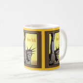 Mug statue of liberty new york travel poster (Devant droit)