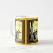 Mug statue of liberty new york travel poster (Devant gauche)