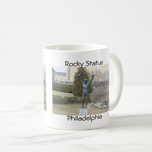 Mug Statue rocheuse Philadelphie (Devant droit)