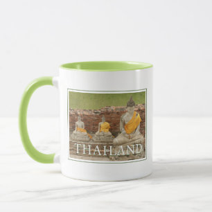 Mug Statues de Bouddhas assis Ayutthaya, Thaïlande