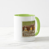 Mug Statues de Bouddhas assis | Ayutthaya, Thaïlande (Devant droit)