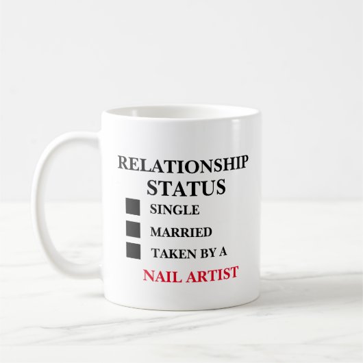 Mug Statut de la relation Artiste de ongles (Gauche)