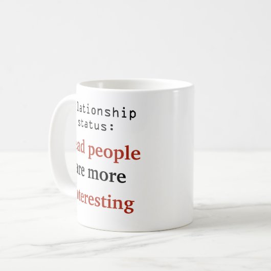 Mug Statut de la relation Les morts sont plus intéress (Devant gauche)