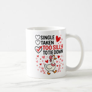 Mug Statut romantique de l'oie idiote drôle de vie amo