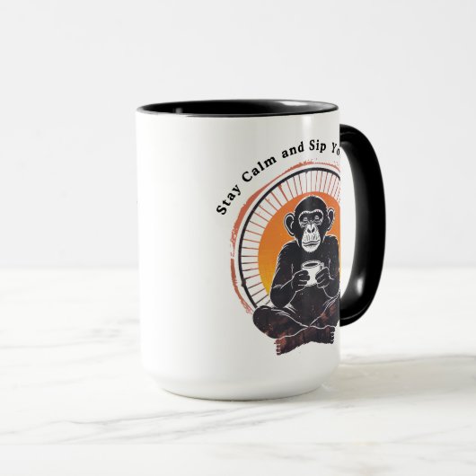 Mug Stay Calm and Sip Your Coffee Design  (Devant droit)