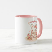 Mug Stay Cozy Cute Bunny Rabbit Sweet Pink (Devant droit)