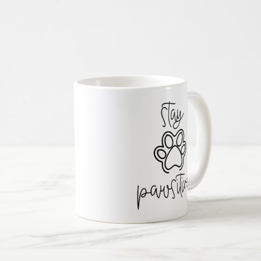 Mug Stay Pawsitive (Devant droit)