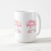 Mug Stay Pawsitive – Cute Cat Motivational Quote Desig (Devant droit)