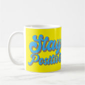 Mug STAY POSITIVE 70's typographie design rétro (Gauche)