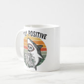 Mug Stay Positive Skeleton Shark Sunset (Devant gauche)