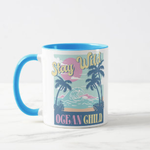 Mug "Stay Wild Ocean Child - Plage vintage