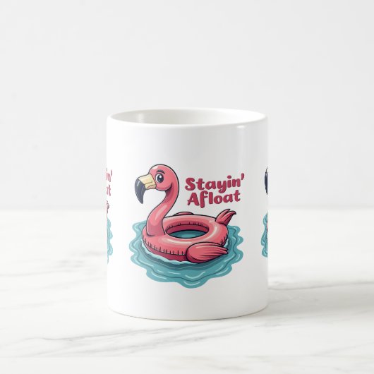 Mug Stayin’ En Mer Funny Flamant rose Pool Flottant Re (Centre)