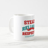 Mug Steady. Reliable. Respected. Dad Appreciation Gift (Devant gauche)