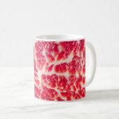 Mug Steak de boeuf cru frais viande marbrée texture fe (Devant droit)