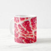 Mug Steak de boeuf cru frais viande marbrée texture fe (Devant gauche)
