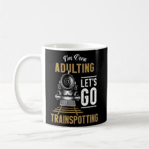 Mug Steam Train Driver Trainspotting Locomotive Vintag