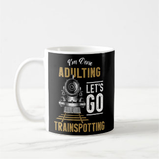Mug Steam Train Driver Trainspotting Locomotive Vintag