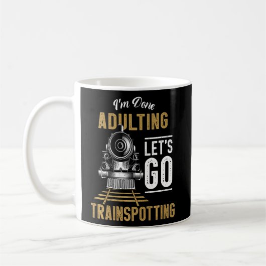 Mug Steam Train Driver Trainspotting Locomotive Vintag (Gauche)