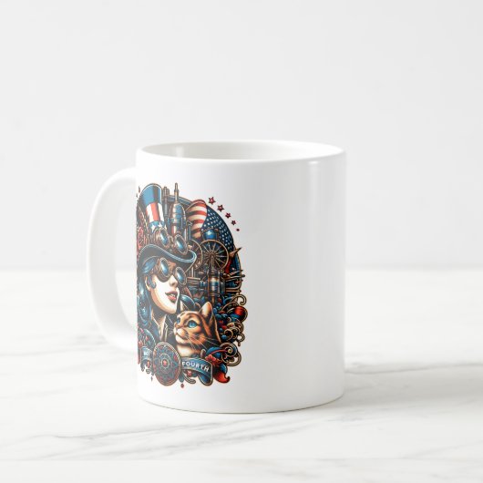 Mug Steampunk 4 juillet (Devant gauche)