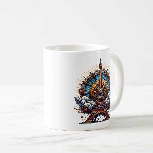 Mug Steampunk Bastille Day Tour Eiffel (Devant droit)