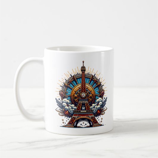 Mug Steampunk Bastille Day Tour Eiffel (Gauche)