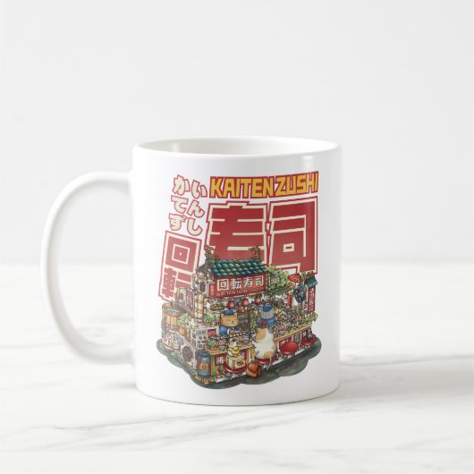 Mug Steampunk Cat Sushi Restaurant (Gauche)