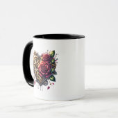 Mug Steampunk Cœur et Roses | Demoiselle d'Honneur (Devant gauche)