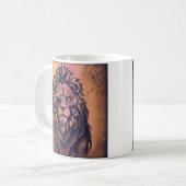 Mug Steampunk Couleur Gradient Lion Rustique (Devant gauche)