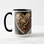 Mug Steampunk Élégant Clockwork Gear Coeur (Gauche)