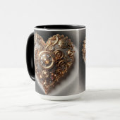 Mug Steampunk Élégant Clockwork Gear Coeur (Devant gauche)