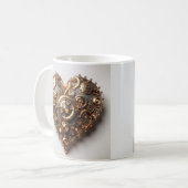 Mug Steampunk Élégant Clockwork Gear Coeur (Devant gauche)