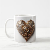 Mug Steampunk Élégant Clockwork Gear Coeur (Gauche)