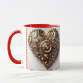 Mug Steampunk Élégant Clockwork Gear Coeur (Gauche)