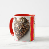 Mug Steampunk Élégant Clockwork Gear Coeur (Devant gauche)