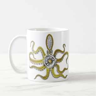 Mug Steampunk embraye le poulpe Kraken