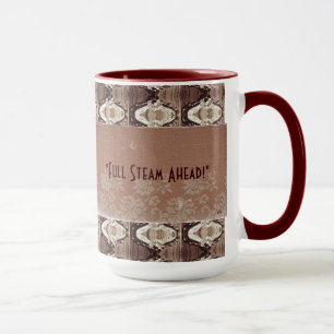 Mug Steampunk en laiton et dentelle Photo Musique comm