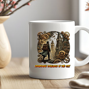 Mug Steampunk Explorer dans la ville de Gears Coffee M