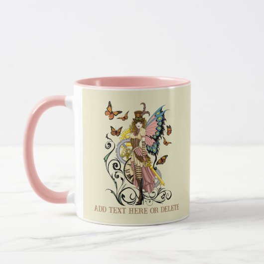 Mug Steampunk fairk Yellow Clock Gears (Gauche)