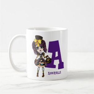 Mug Steampunk Girl Cosplay Fan Named Gift art par Leah