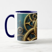 Mug Steampunk Horkwork Or et Turquoise (Gauche)