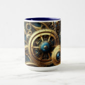 Mug Steampunk Horkwork Or et Turquoise (Centre)