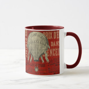 Mug Steampunk Hot Air Ballon Ride Polices graphiques e
