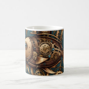 Mug Steampunk Poisson Vintage style rétro